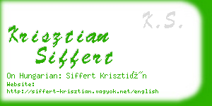 krisztian siffert business card